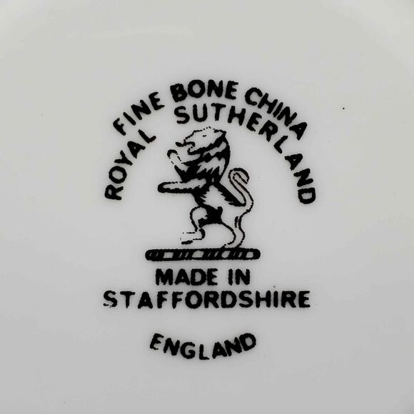 Royal Sutherland Teacup and Saucer Yellow Roses Vintage - Picture 6 of 10